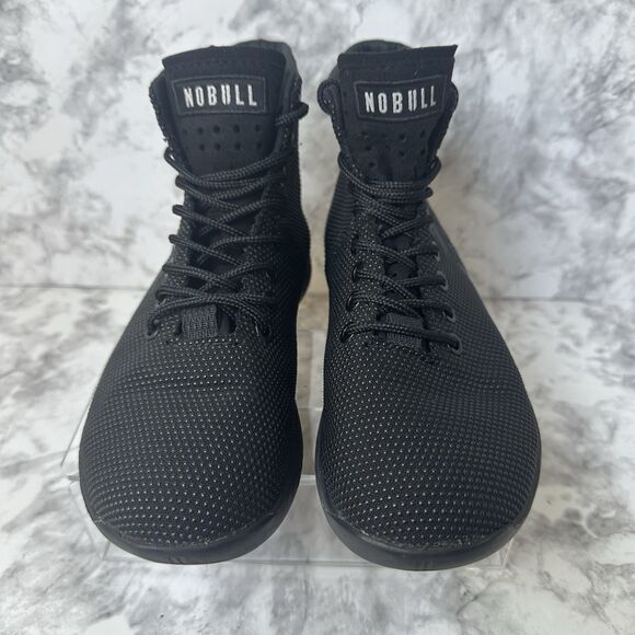 NOBULL Mens High Top Trainers Black Mesh Athletic Gym Sneakers Minimalist Style - Picture 16 of 16